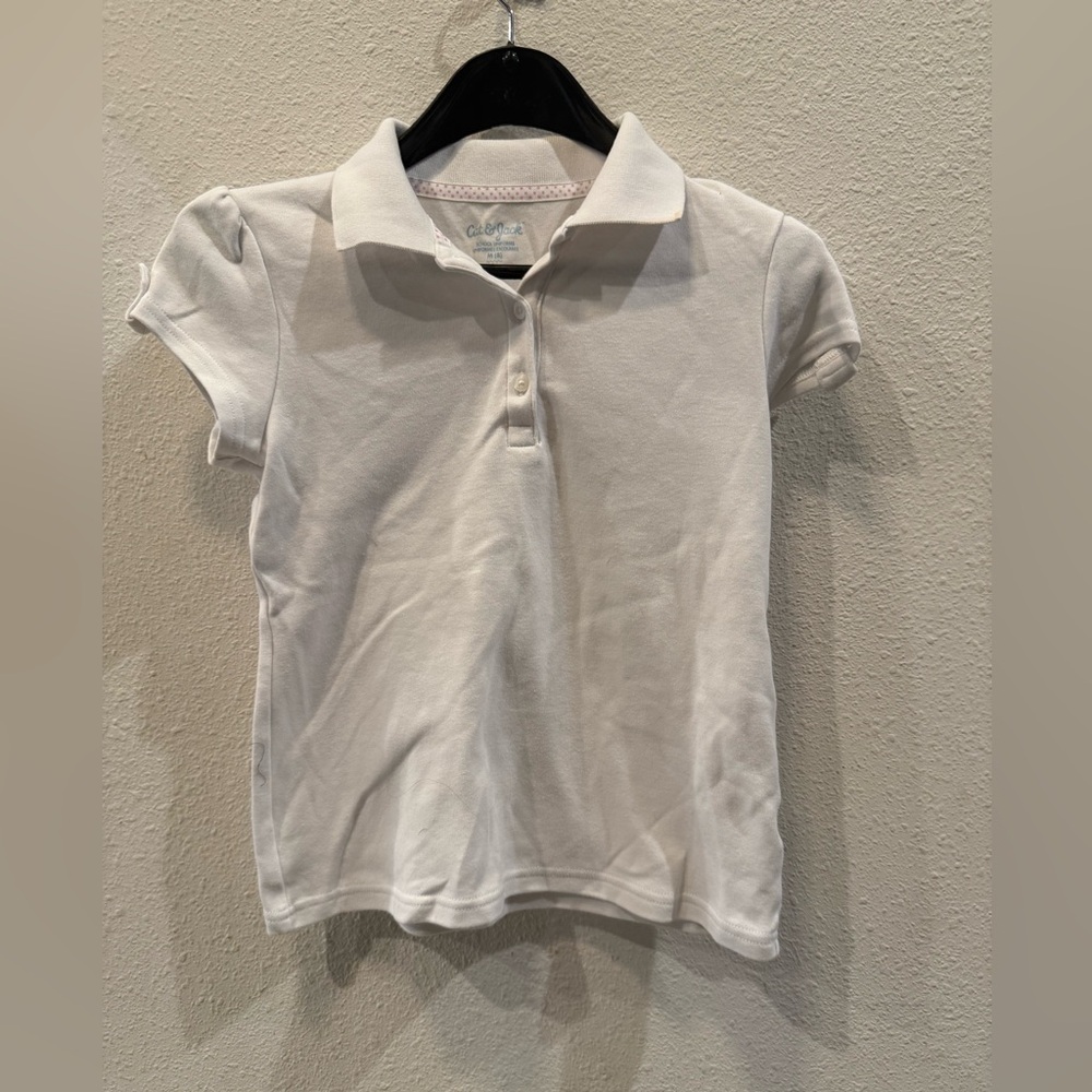 Cat & Jack Cream Top with Pink Trim
